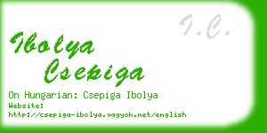 ibolya csepiga business card